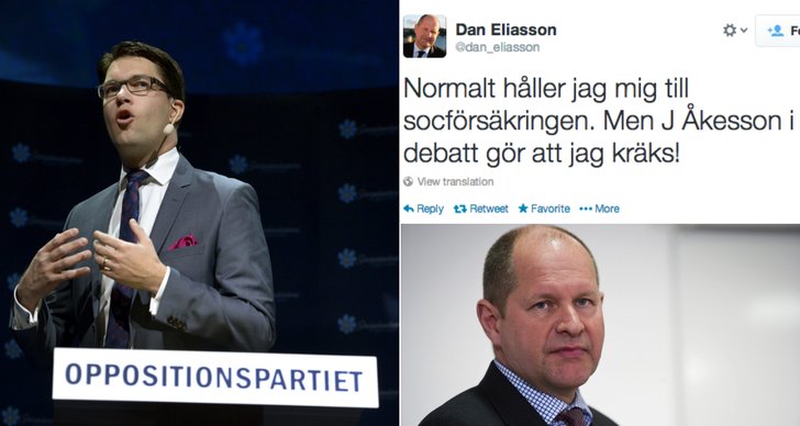 Sverigedemokraterna, Twitter, Rasism, Dan Eliasson, Jimmie Åkesson, Försäkringskassan, Martin Kinnunen
